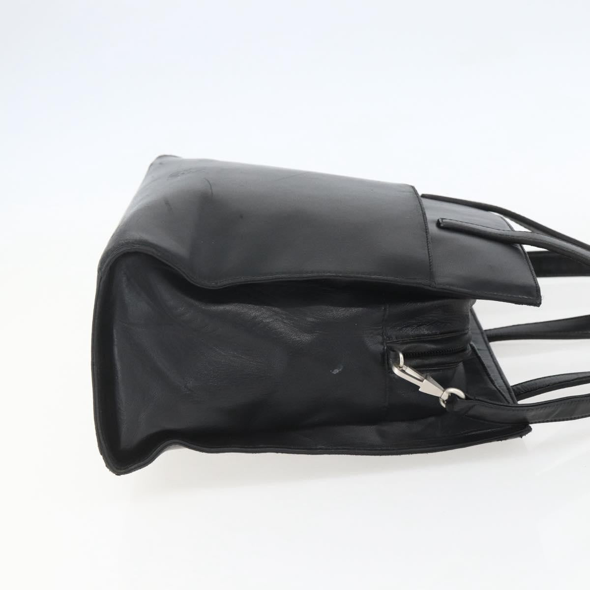 Loewe Vintage Anagram Tote Leather, BLACK, LEATHER, Tote bag