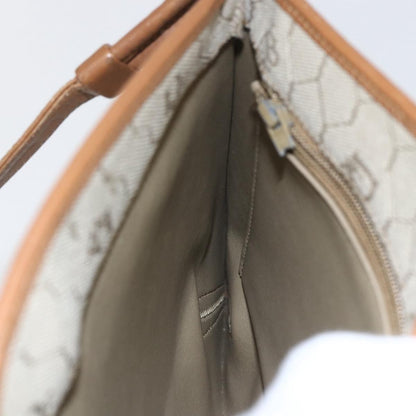 Christian Dior Vintage Honeycomb Shoulder Bag Canvas and Leather, BEIGE, CANVAS, Shoulder bag