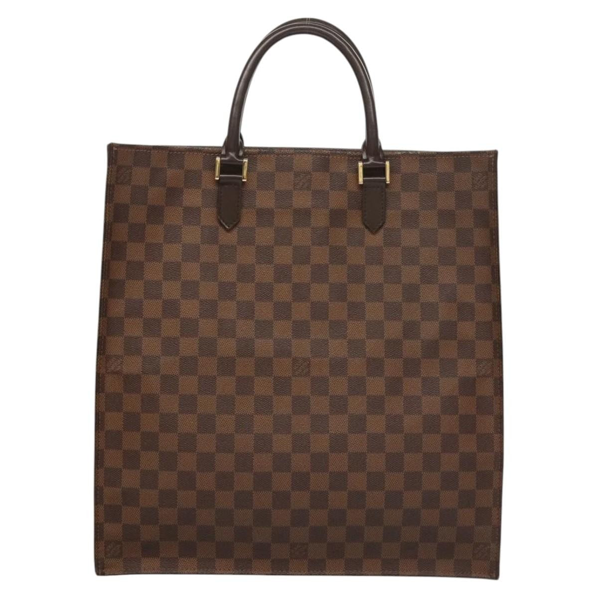Louis Vuitton Sac Plat Bag Damier, BROWN, CANVAS, Handbag