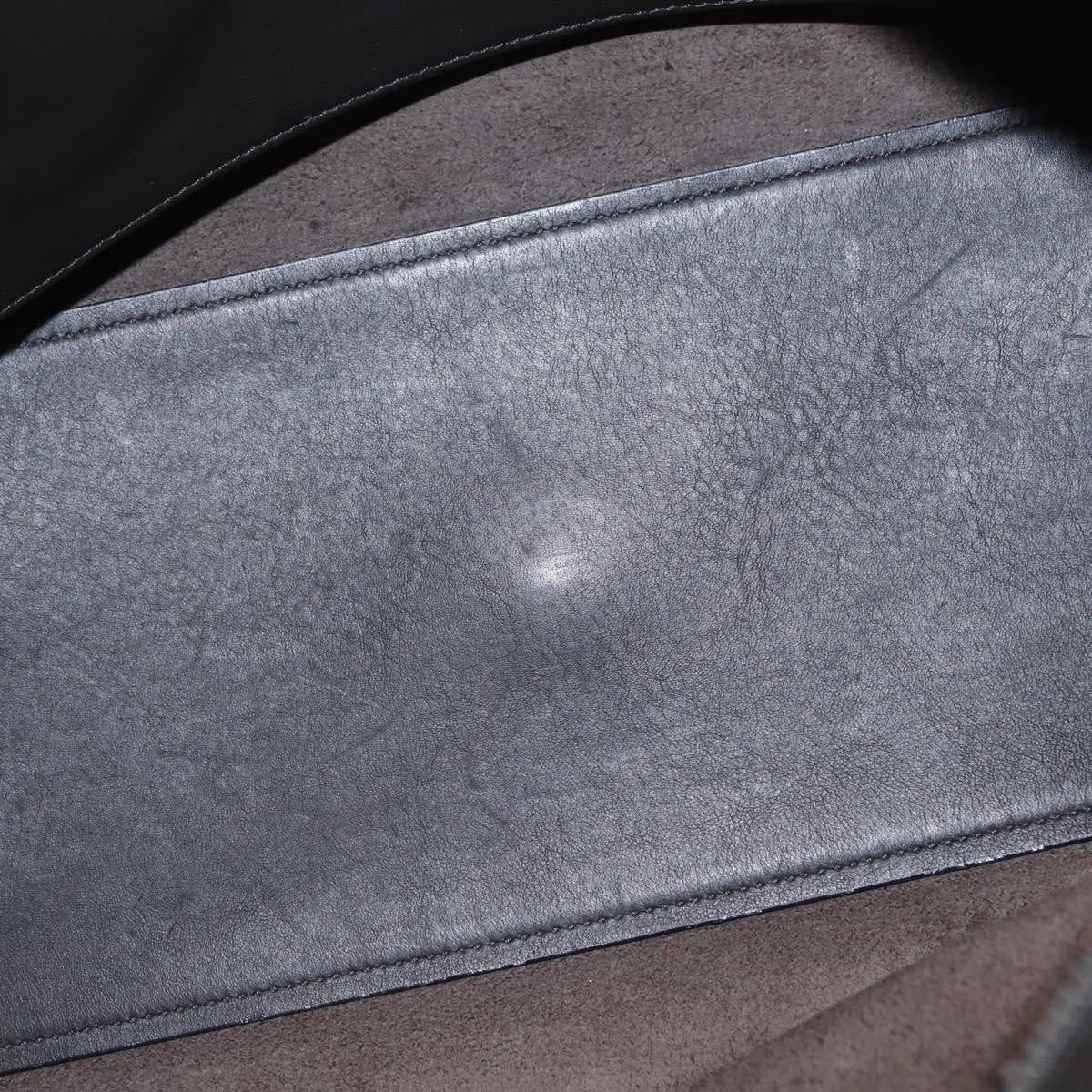 Saint Laurent Monogram Cabas Leather, GRAY, LEATHER, Tote bag