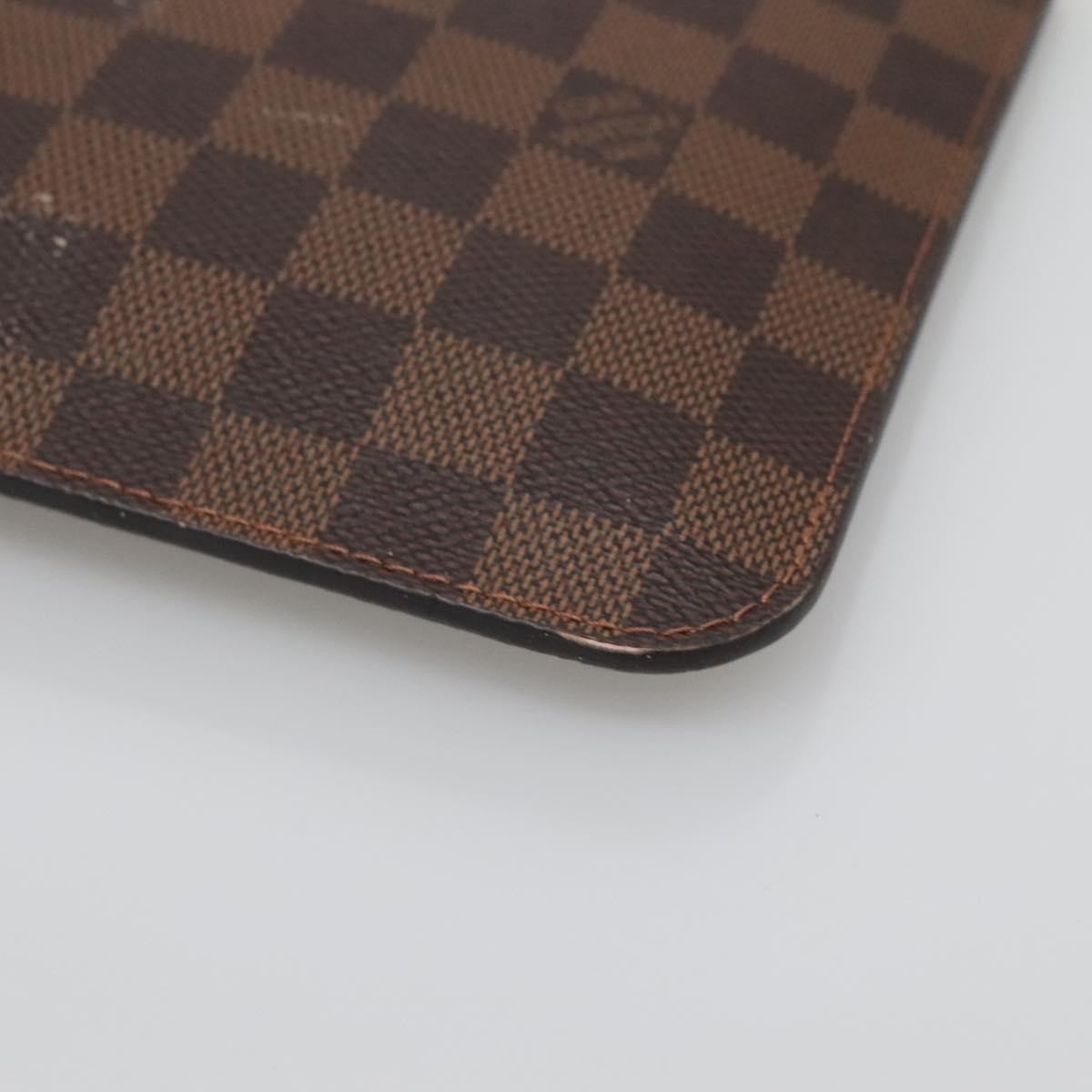 Louis Vuitton Neverfull Pochette Damier, BROWN, CANVAS, Tote bag