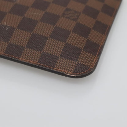 Louis Vuitton Neverfull Pochette Damier, BROWN, CANVAS, Tote bag