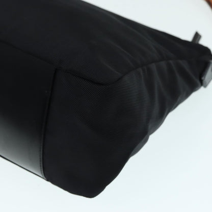 Gucci Vintage Bamboo Handle Bag Nylon, Black, Nylon, Handbag