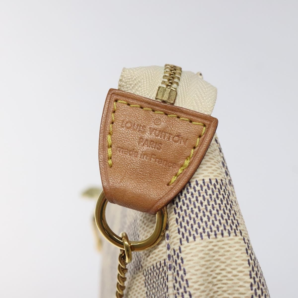 Louis Vuitton Pochette Accessoires Damier, WHITE, CANVAS, Clutche & pouche