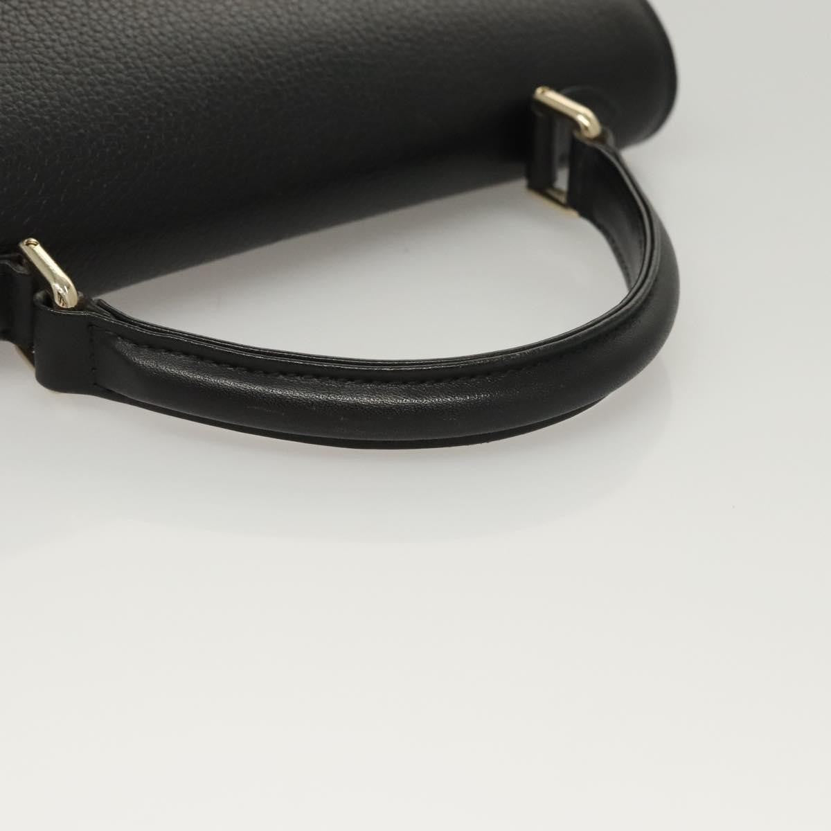 Burberry Vintage Handbag Leather, BLACK, LEATHER, Handbag