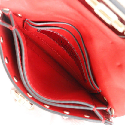 Valentino Garavani Rockstud Shoulder Bag Leather, RED, LEATHER, Shoulder bag