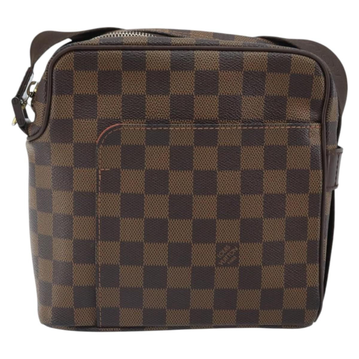Louis Vuitton Olav Handbag Damier, BROWN, CANVAS, Shoulder bag