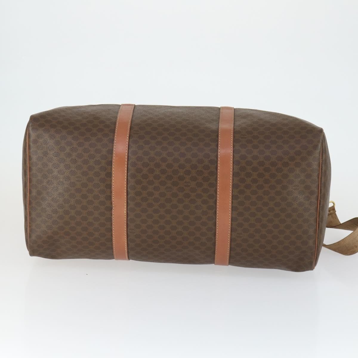 Celine Vintage Duffle Bag Canvas and Leather, BROWN, CANVAS, Travel bag