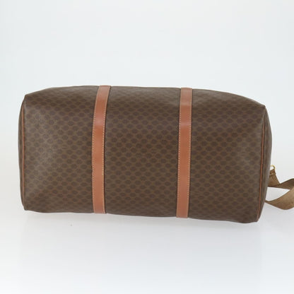 Celine Vintage Duffle Bag Canvas and Leather, BROWN, CANVAS, Travel bag