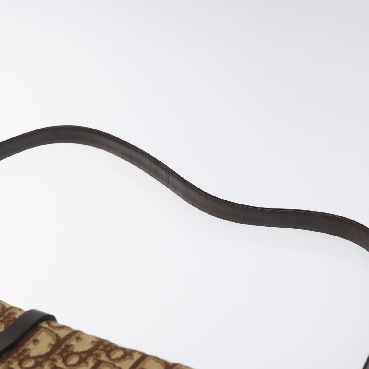 Christian Dior Vintage Trotter Shoulder Bag Canvas, BROWN, CANVAS, Shoulder bag