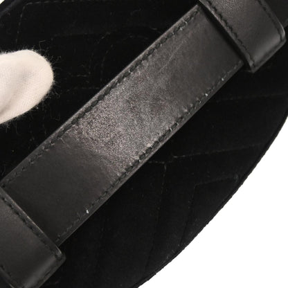 Gucci GG Marmont Belt Bag Matelasse Velvet, BLACK, VELVET, Clutche & pouche