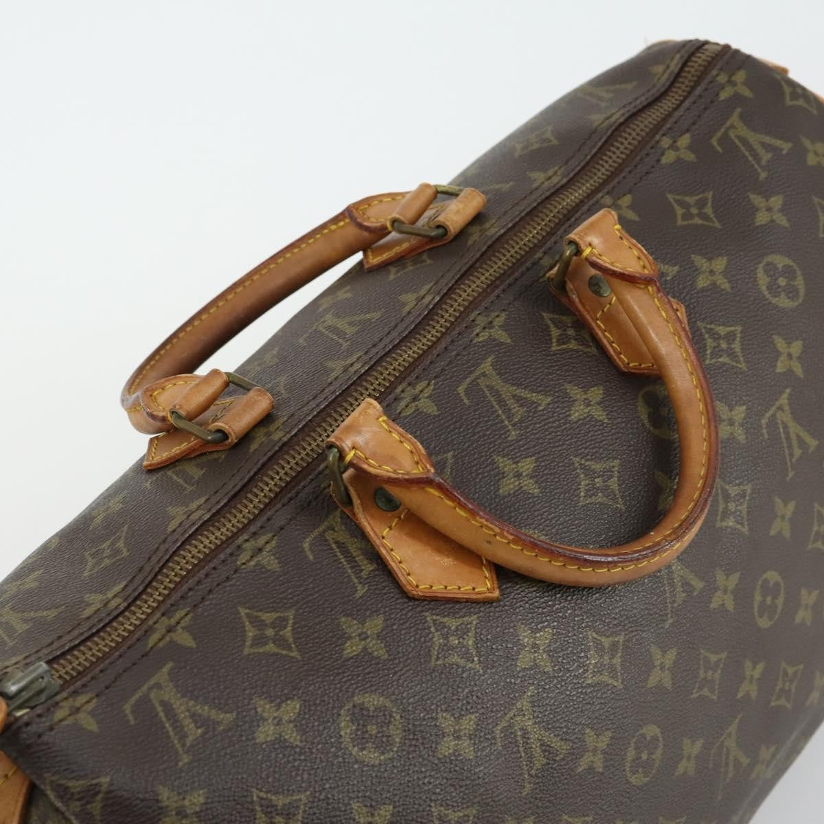 Louis Vuitton Speedy Handbag Monogram Canvas, BROWN, CANVAS, Travel bag