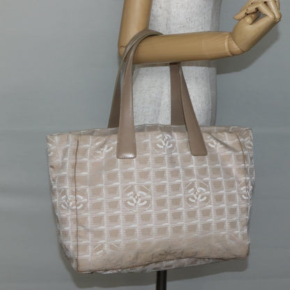 Chanel Travel Line Tote Nylon, BEIGE, NYLON, Tote bag