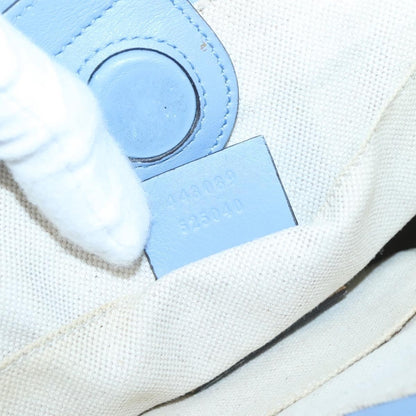 Gucci GG Ribbon Tote Leather, BLUE, LEATHER, Shoulder bag