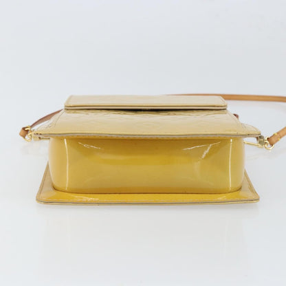 Louis Vuitton Mott Handbag Monogram Vernis, Beige, Patent Leather, Clutch