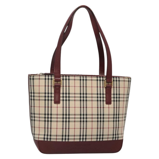 Burberry Nova Check Tote Canvas and Leather, BEIGE, CANVAS, Tote bag