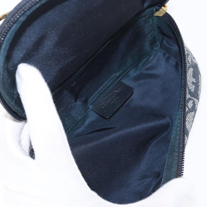 Christian Dior Saddle Zip Pouch Diorissimo Canvas, BLUE, CANVAS, Clutche & pouche