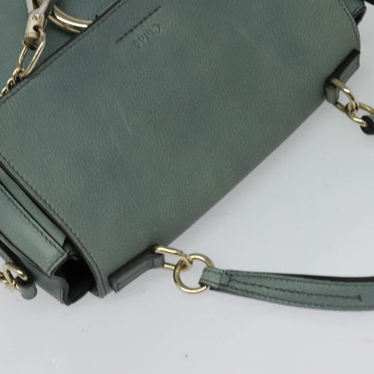 Chloe Faye Day Bag Leather, GREEN, LEATHER, Handbag
