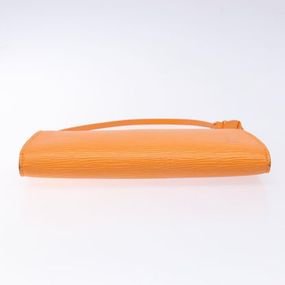 Louis Vuitton Pochette Accessoires Epi Leather, ORANGE, LEATHER, Clutche & pouche