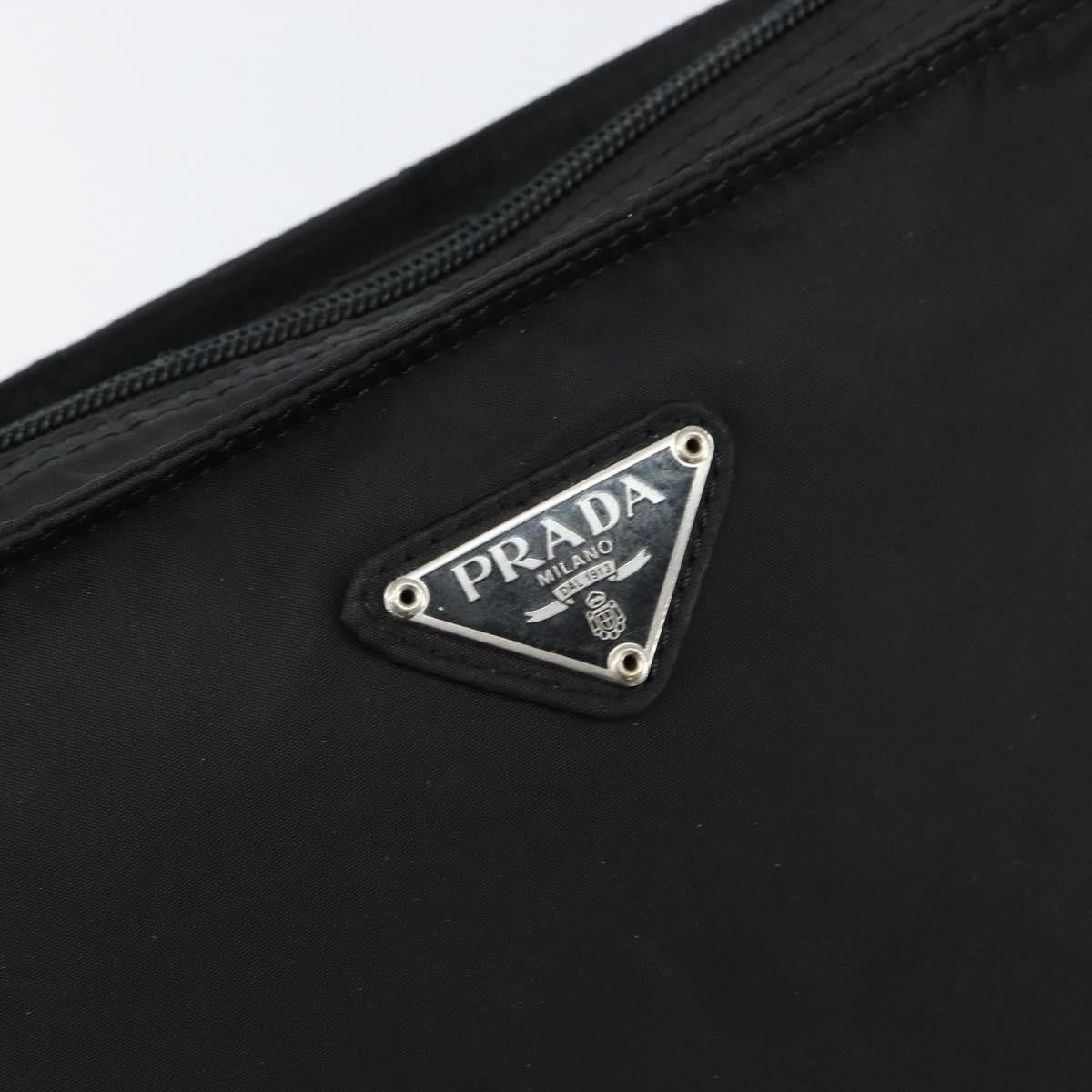Prada Flat Messenger Bag Tessuto, BLACK, NYLON, Shoulder bag
