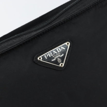 Prada Flat Messenger Bag Tessuto, BLACK, NYLON, Shoulder bag