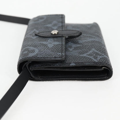 Louis Vuitton Cross Card Holder Limited Edition Monogram Pastel Noir, BLACK, CANVAS, Clutche & pouche