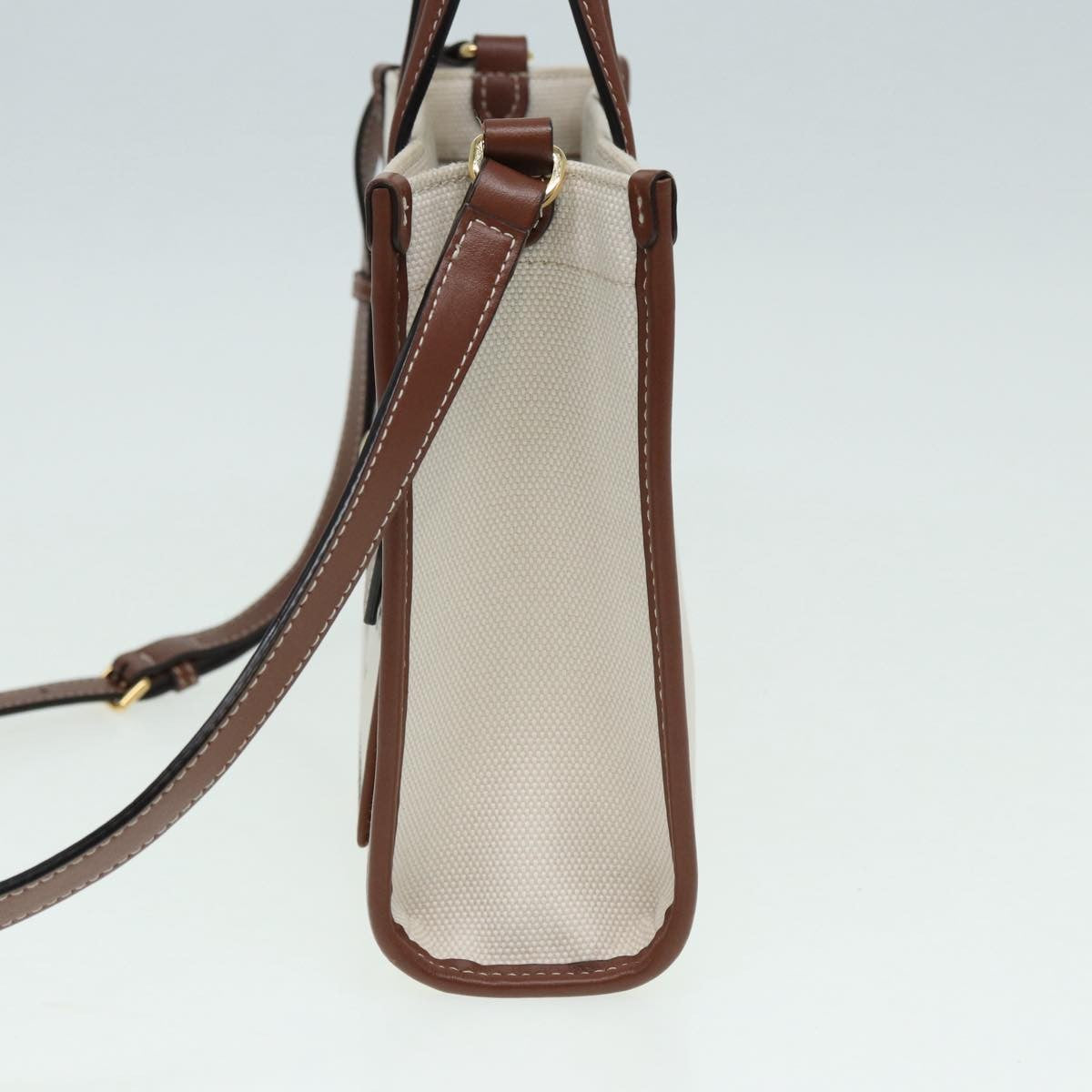 Burberry Logo Zip Wristlet Pouch Nylon, BROWN, CANVAS, Clutche & pouche