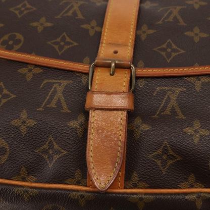 Louis Vuitton Saumur Handbag Monogram Canvas, BROWN, CANVAS, Shoulder bag