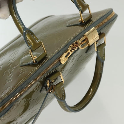 Louis Vuitton Alma Handbag Monogram Vernis, GREEN, PATENT_LEATHER, Handbag
