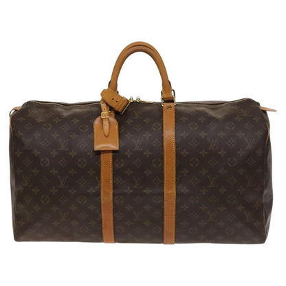 Louis Vuitton Keepall Bag Monogram Canvas, BROWN, CANVAS, Travel bag