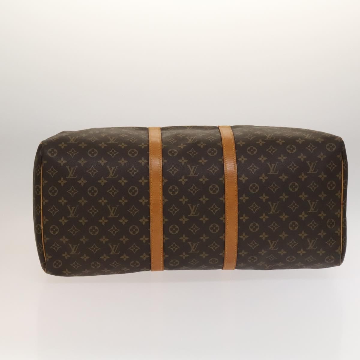 Louis Vuitton Keepall Bag Monogram Canvas, BROWN, CANVAS, Travel bag