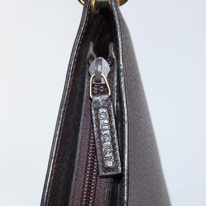 Gucci Vintage Bamboo Hobo Leather, BROWN, LEATHER, Shoulder bag