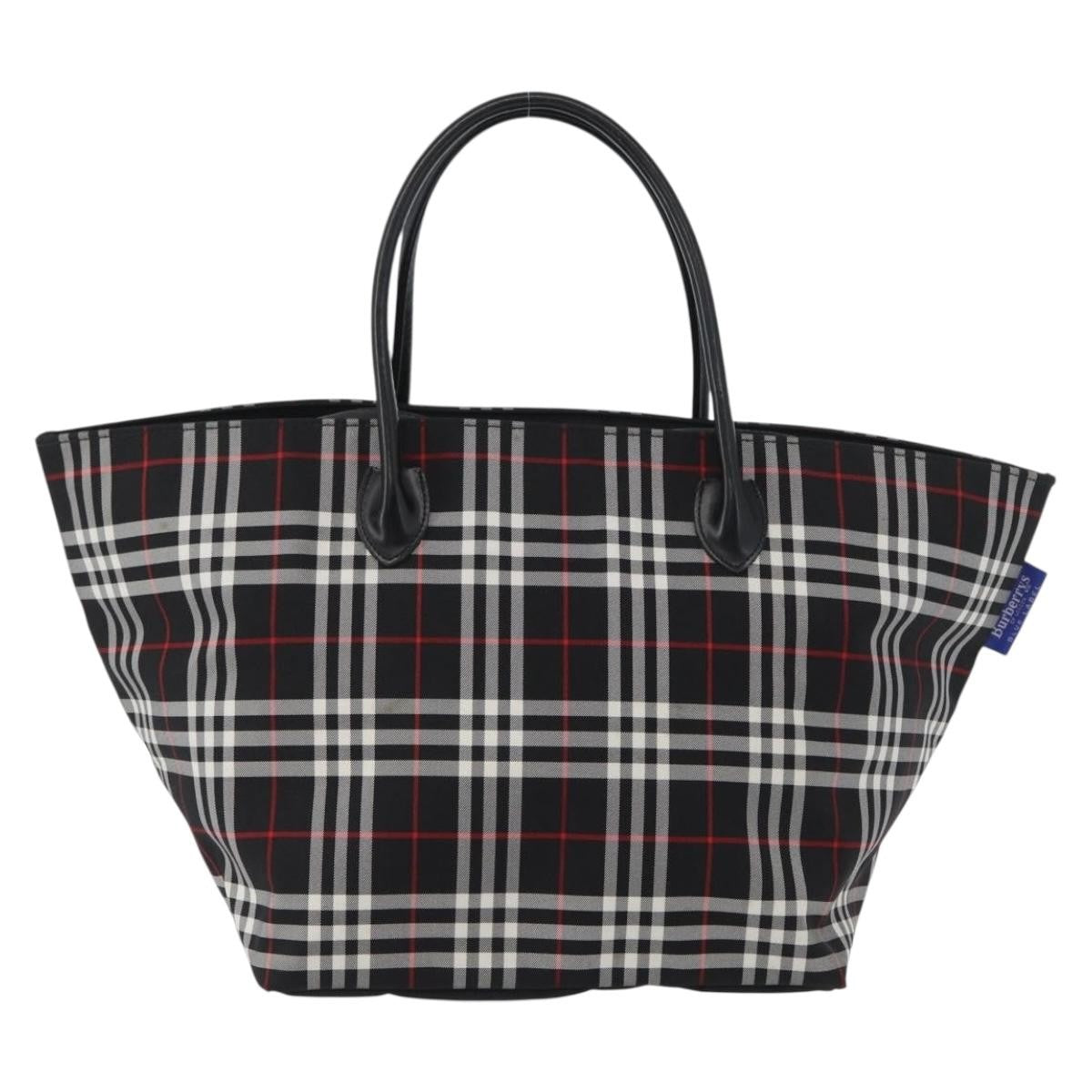 Burberry Nova Check Handbag Nylon, BLACK, NYLON, Handbag