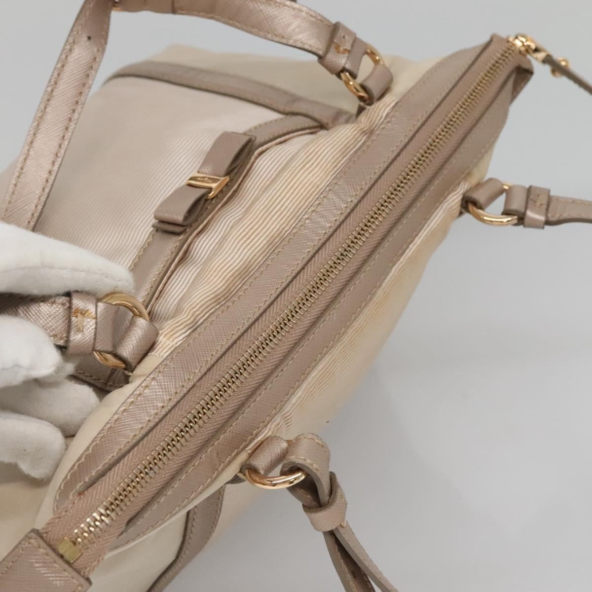 Salvatore Ferragamo Vala Handbag Nylon, Beige, Nylon, Handbag