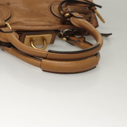 Chloe Paddington Lock Handbag Leather, BROWN, LEATHER, Handbag