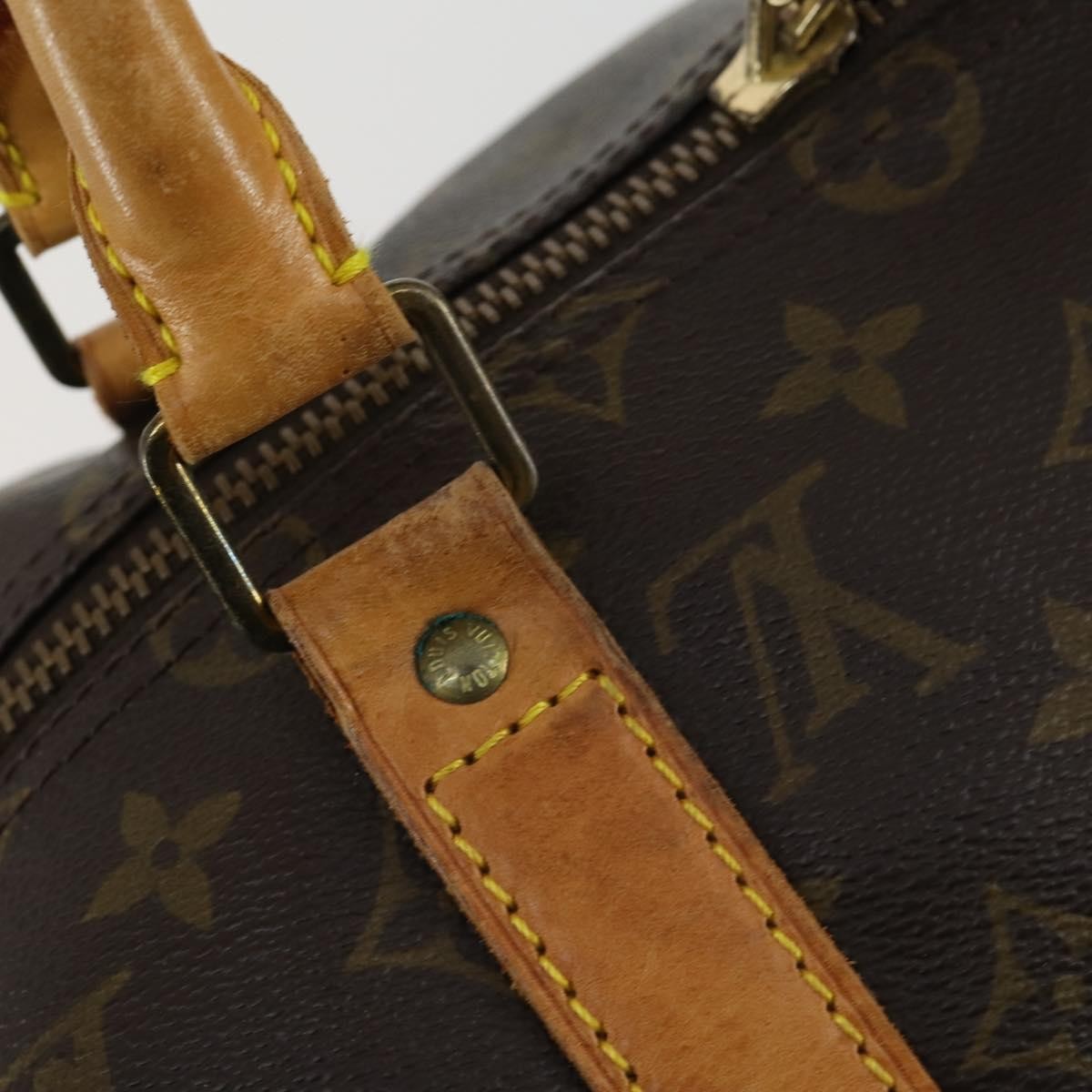Louis Vuitton Keepall Bag Monogram Canvas, BROWN, CANVAS, Travel bag