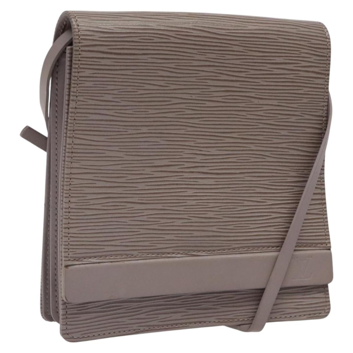 Louis Vuitton Biarritz Shoulder Bag Epi Leather, GRAY, LEATHER, Shoulder bag
