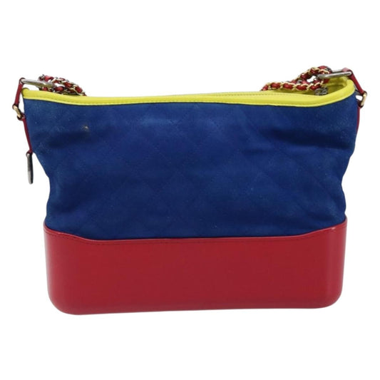 Chanel Gabrielle Hobo Quilted Suede, Multicolour, Suede, Shoulder Bag