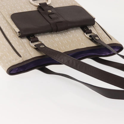 Bvlgari B.Zero1 Logomania Bag Canvas with Leather, BEIGE, CANVAS, Tote bag