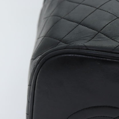 Chanel Vanity pouch Leather, BLACK, LEATHER, Toiletry Case