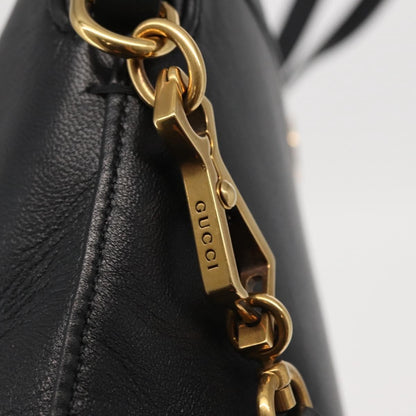 Gucci Linea Matisse Interlocking G Top Handle Tote Leather, BLACK, LEATHER, Shoulder bag