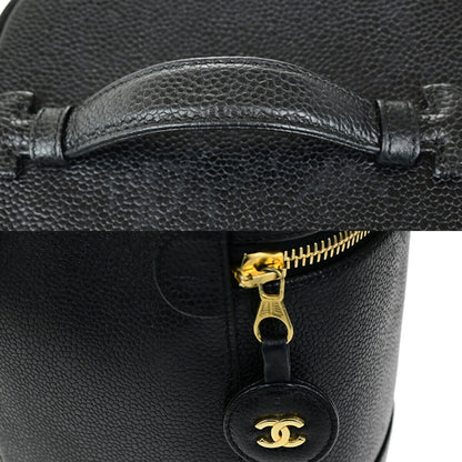 Chanel Vintage Timeless Vanity Case Caviar, BLACK, CALFSKIN, Handbag