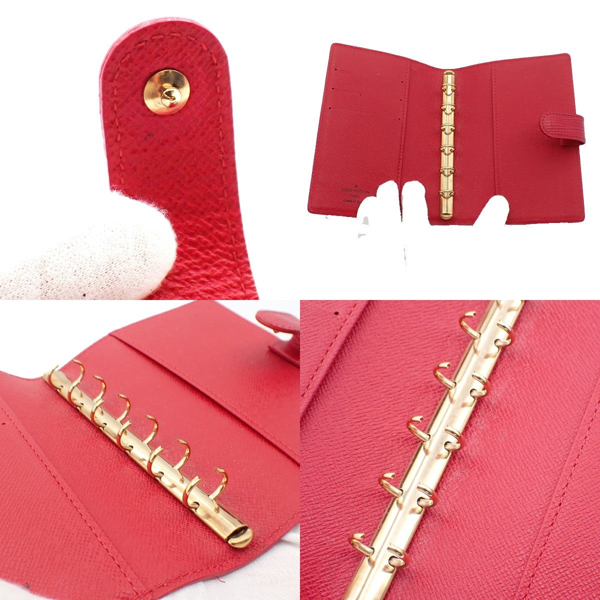 Louis Vuitton Agenda Cover Epi Leather, RED, LEATHER, Clutche & pouche