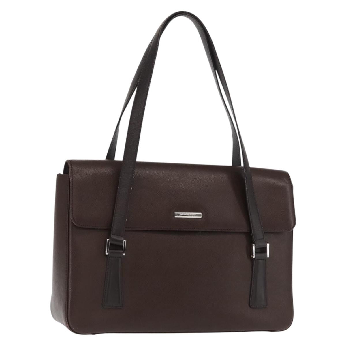 Burberry Vintage Handbag Leather, BROWN, LEATHER, Handbag