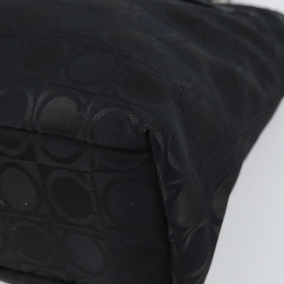 Salvatore Ferragamo Gancini Tote Nylon, BLACK, NYLON, Tote bag