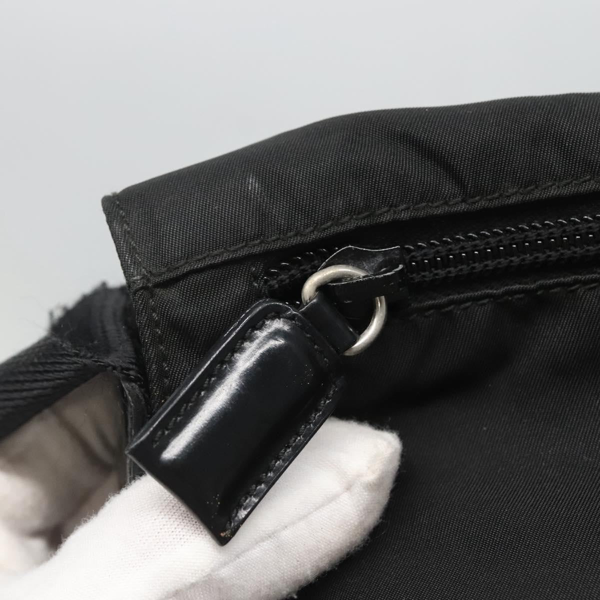 Prada Buckle Messenger Bag Tessuto, BLACK, NYLON, Shoulder bag
