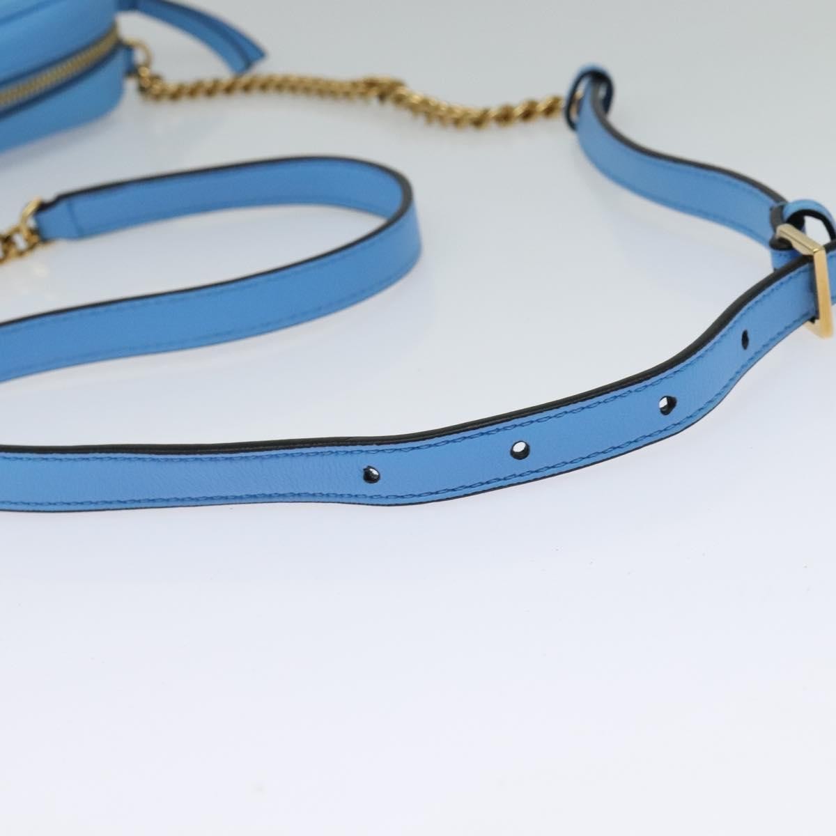 Versace Medusa Icon Front Slip Pocket Camera Bag Quilted Leather, BLUE, LEATHER, Crossbody bag