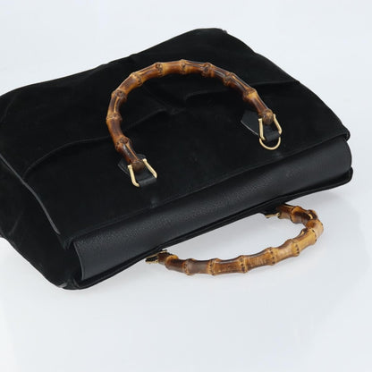 Gucci Bamboo tote bag Suede, Black, Suede, Tote Bag