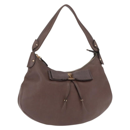Salvatore Ferragamo Vala Handbag Leather, BROWN, LEATHER, Handbag