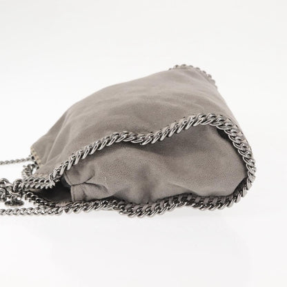 Stella McCartney Falabella Fold Over Crossbody Bag Suede, GRAY, SUEDE, Crossbody bag